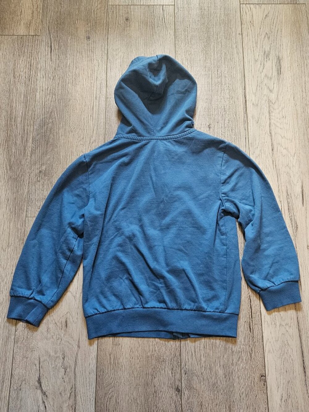 True Religion Brand Jeans Boys Medium 7-8 Blue Zip Up Spellout Hoodie Kids EUC - Picture 2 of 6